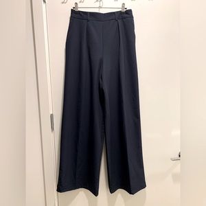 Asos petite navy wide leg pants